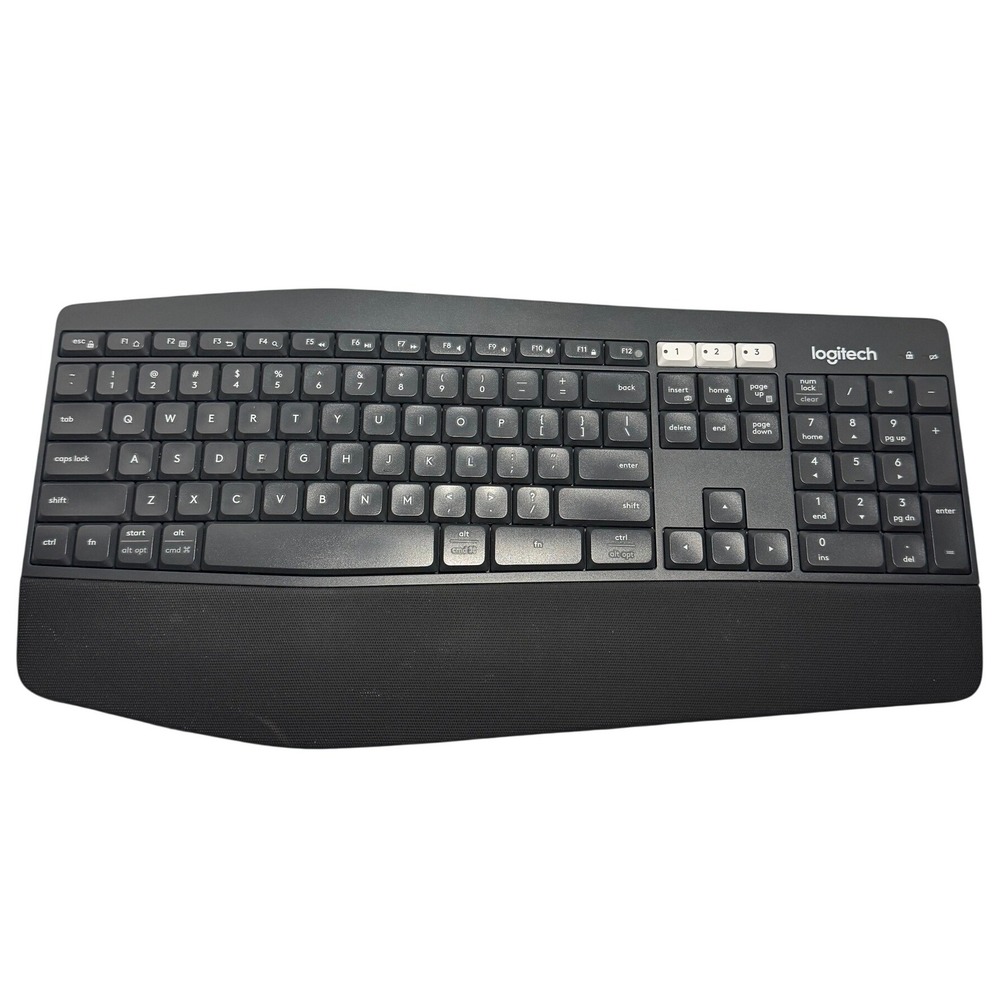 Logitech K850 Multi-Device Wireless Bluetooth Keyboard Black Tested Working‎